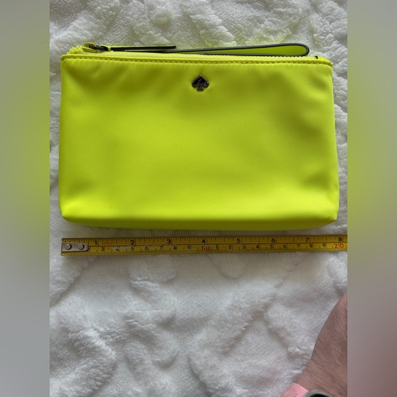 Kate Spade Jae nylon medium double zip wristlet, hot yellow - Picture 5 of 5